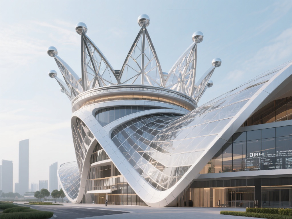 随着科技的进步，现代建筑技术为“皇冠”设计理念的实